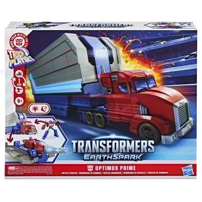 Transformers EarthSpark Optimus Prime Battle Trailer Playset
